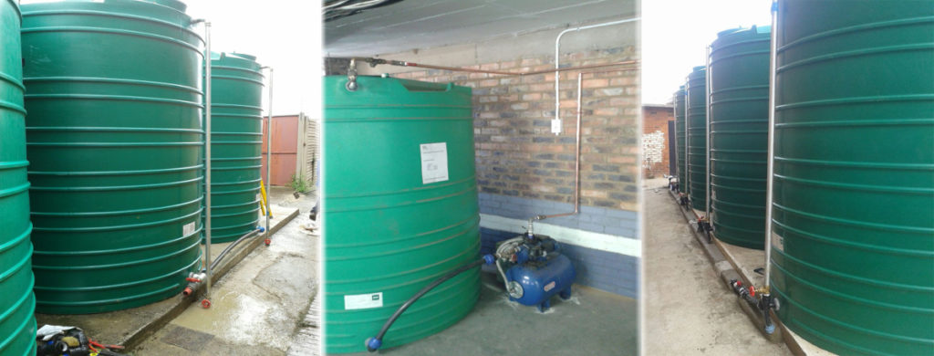 JoJo Tank Installation Plumber On The Roof